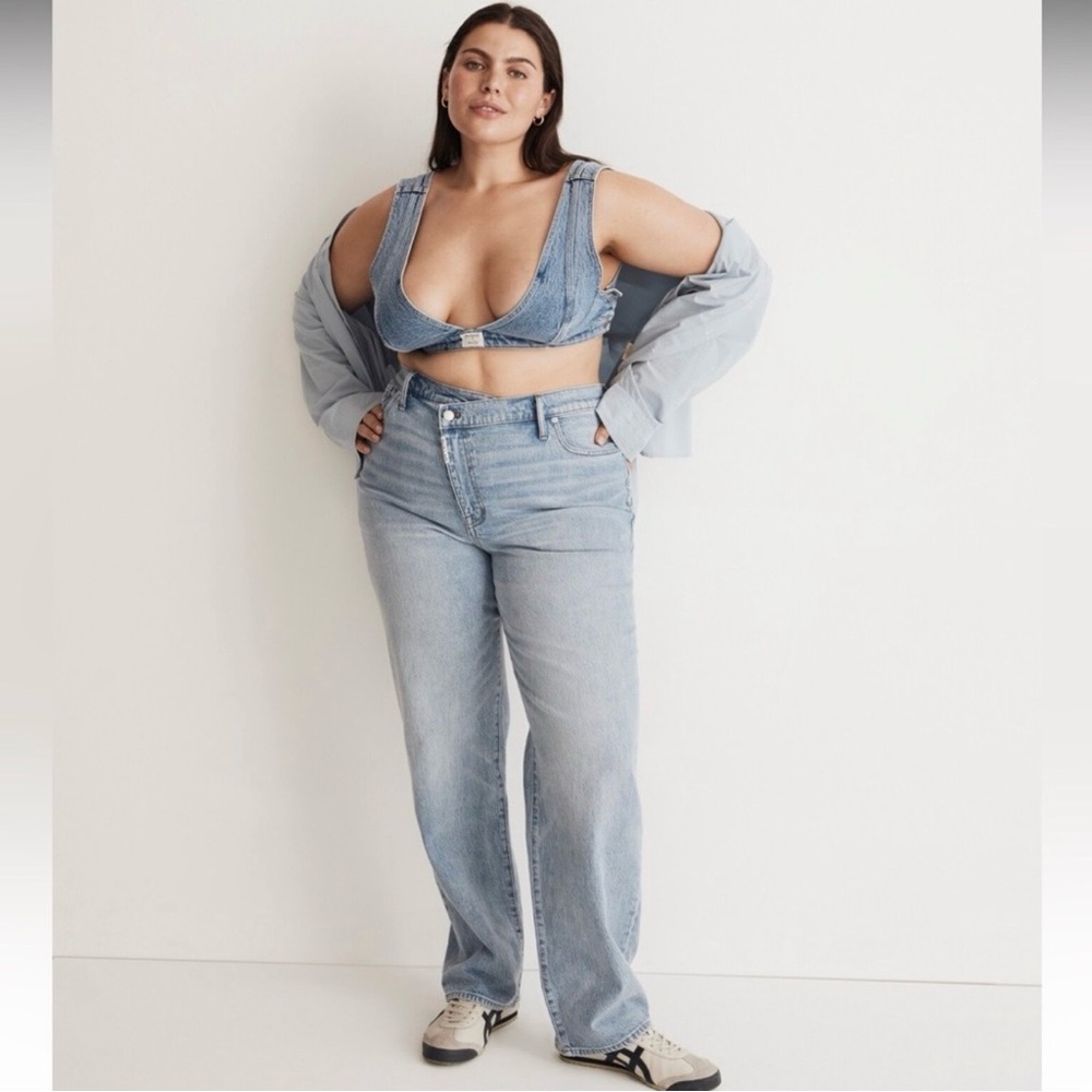Madewell x Molly Dickson Crossover Waist Baggy Straight Leg Jeans Size 30